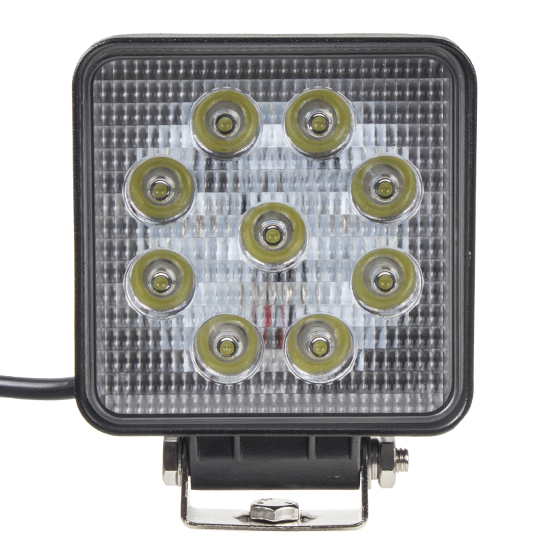 LED světlo čtvercové, 9x3W, 128x110mm, ECE R10