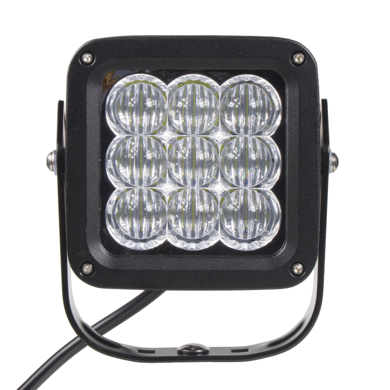 LED světlo čtvercové, 9x3W, 127x127mm, ECE R10