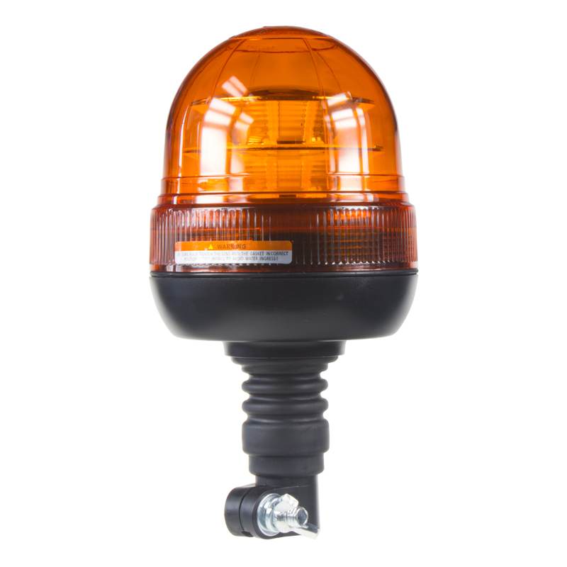 LED maják, 12-24V, 16x3W, oranžový na držák, ECE R65