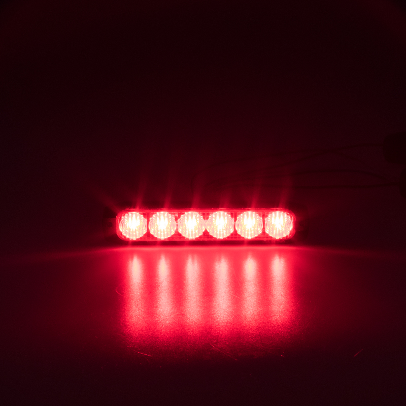 PROFI SLIM výstražné LED světlo vnější, červené, 12-24V, ECE R65