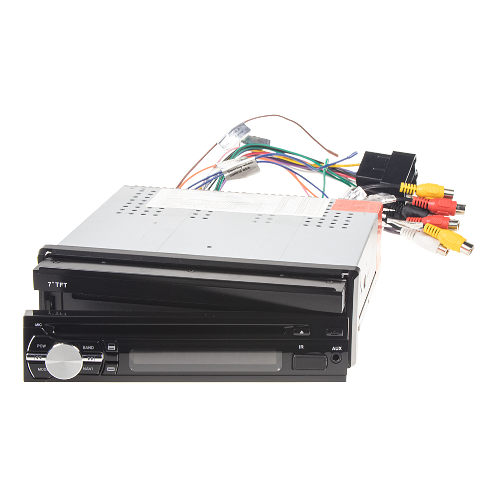 1DIN DVD autorádio s výsuvným 7" LCD, bluetooth,multicolor, SD/USB/FM/DUAL-GPS/RDS/ČESKÉ MENU