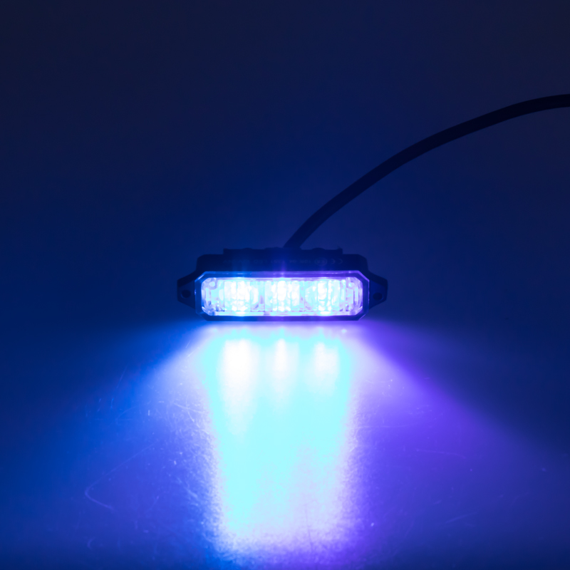 MINI PREDATOR 3x1W LED, 12-24V, modrý, ECE R10 - kf003hdblue