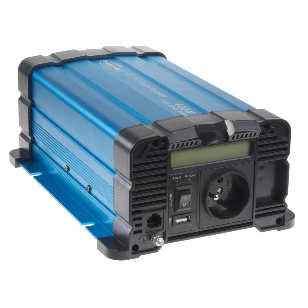 Sinusový měnič napětí z 12/230V, 600W / displej