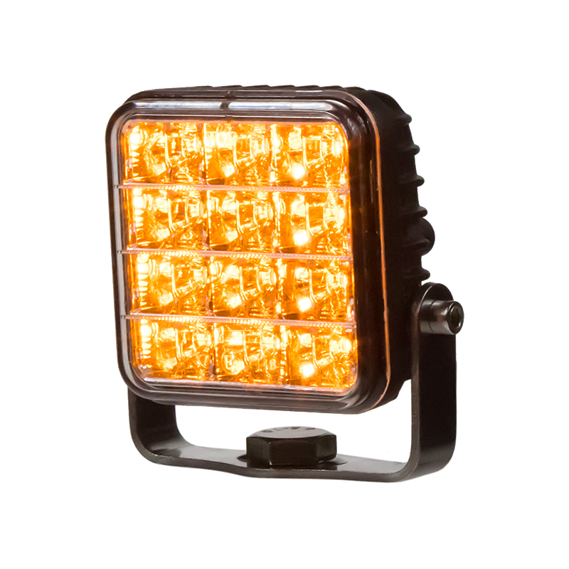 PREDATOR vnější, 10-30V, 12x2W SMD LED, oranžový, 74x74x38mm, ECE R65 - kf224