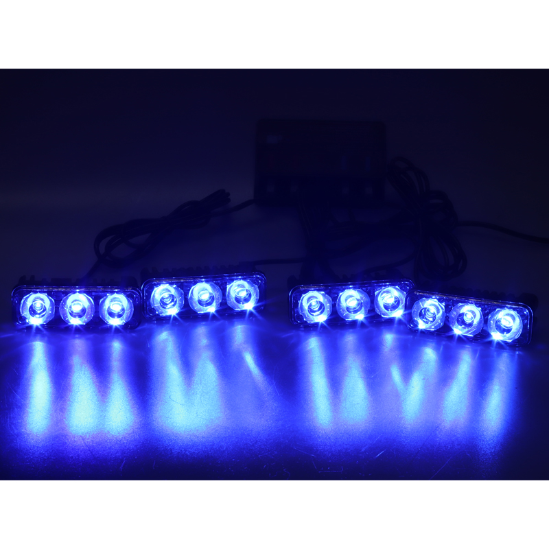 PREDATOR LED vnější bezdrátový, 12x LED 1W, 12V, modrý - kf326Wblu