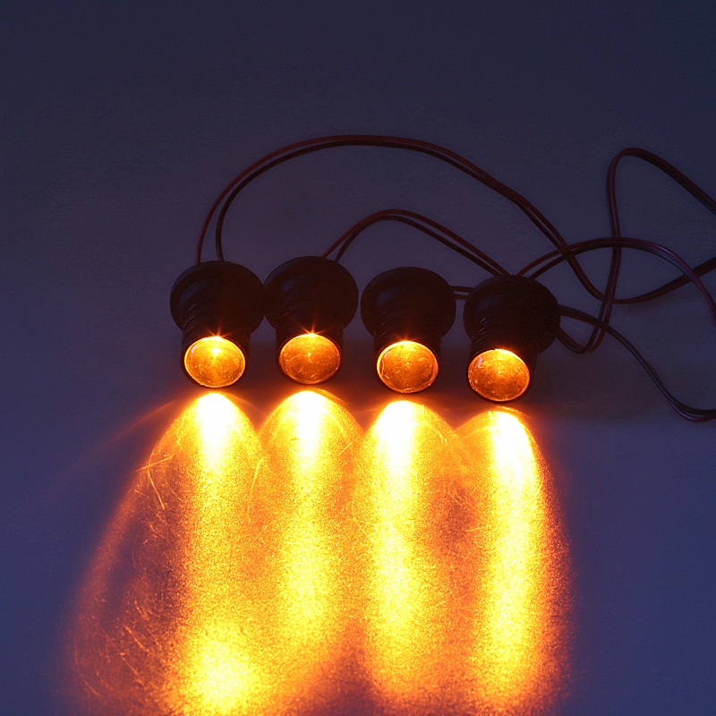 LED stroboskop oranžový 4ks 1W - kf704ora