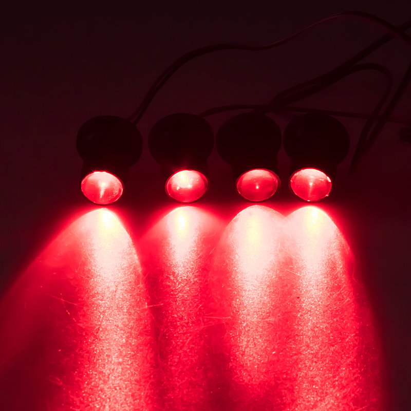 LED stroboskop červený 4ks 1W - kf704red