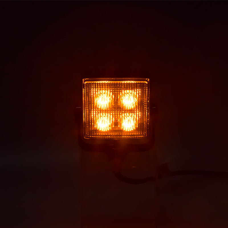Výstražné LED světlo vnější, oranžové, 12-24V, ECE R65 - kf718
