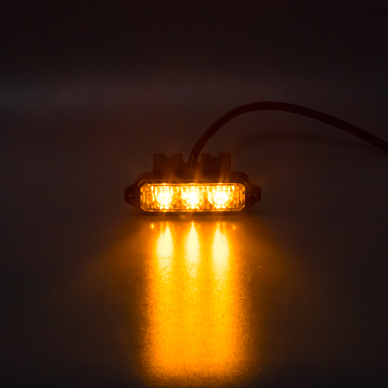 MINI PREDATOR 3x1W LED, 12-24V, oranžový, ECE R10 - kf003hd