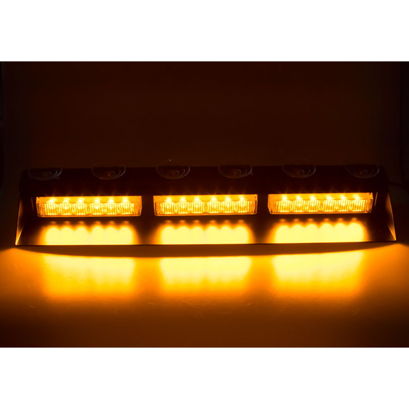 PREDATOR LED vnitřní, 18x3W, 12-24V, oranžový, 490mm, ECE R10 - kf753