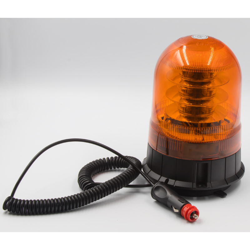 LED maják, 12-24V, 18x3W, oranžový magnet
