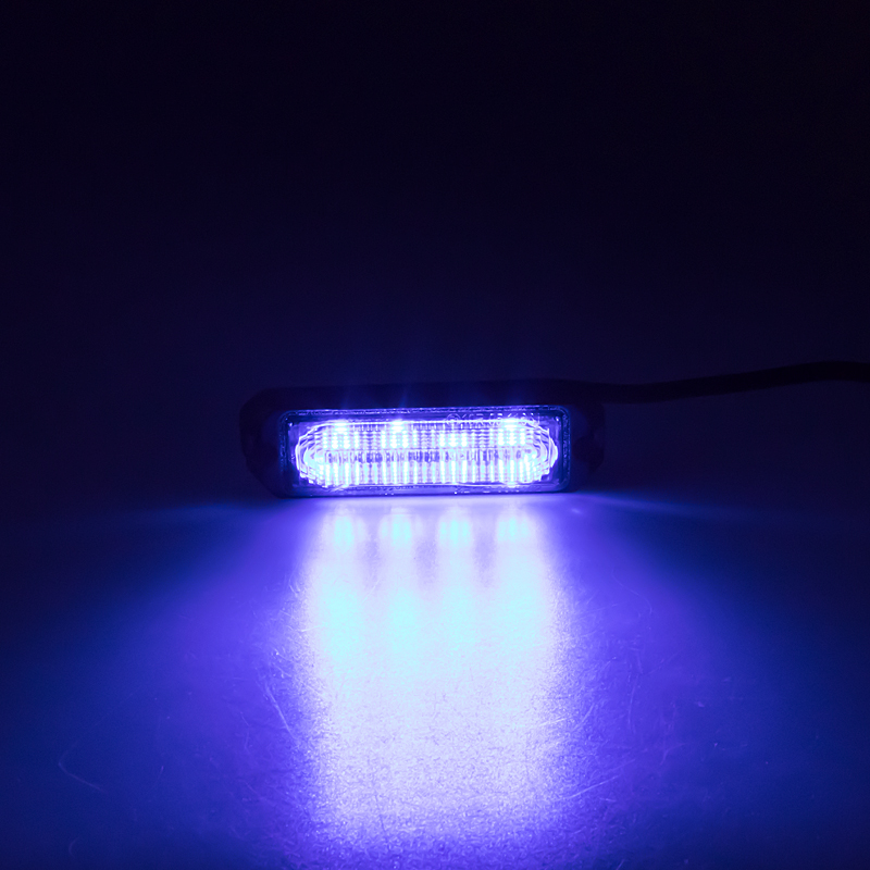 SLIM výstražné LED světlo vnější, modré, 12-24V, ECE R65 - kf004EM5Wblu