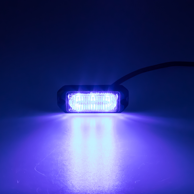 SLIM výstražné LED světlo vnější, modré, 12-24V, ECE R65 - kf003EM5Wblu