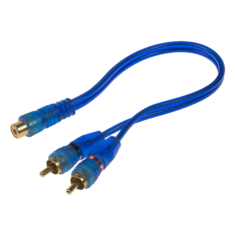 RCA Y audio kabel BLUE BASIC line, 1xsamice, 2xsamec - xs-212m