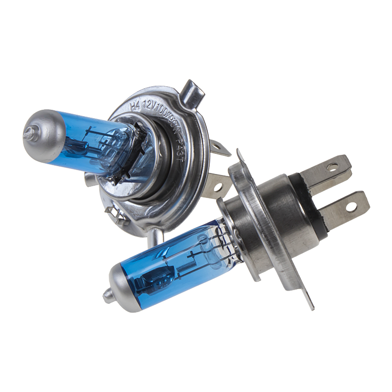 Halogen. žárovka 12V s paticí H4, Blue white 4300K   100W