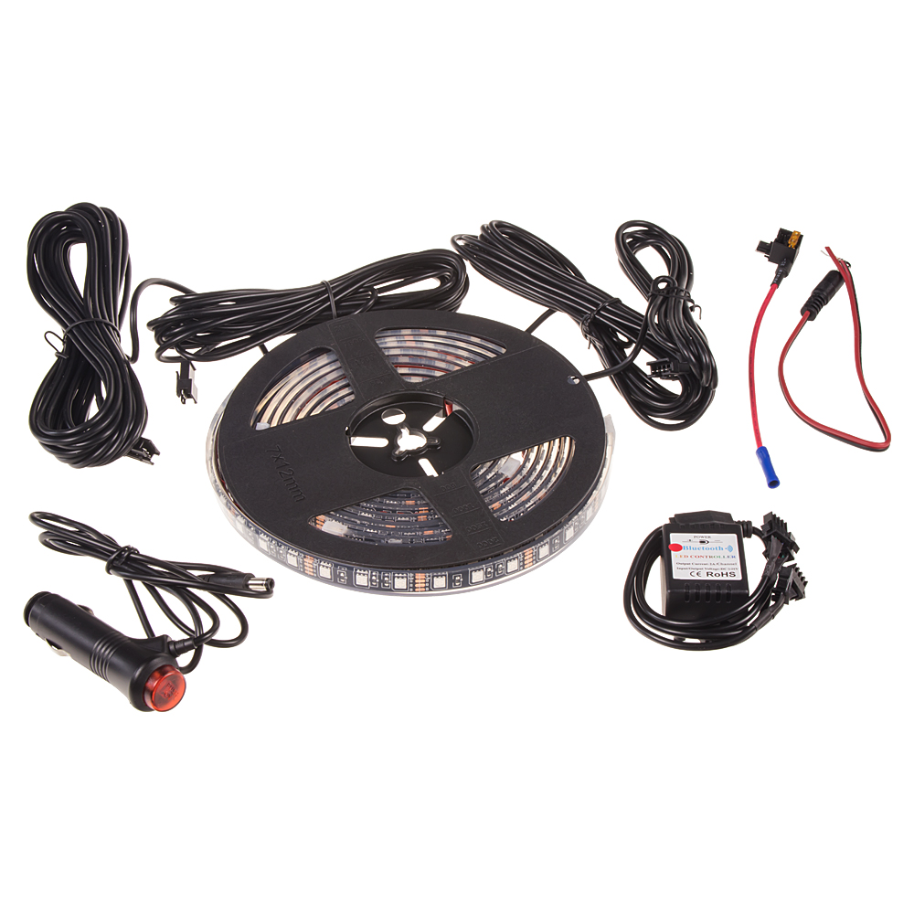 LED podsvětlení vnitřní/vnější RGB 12V, bluetooth, pásek