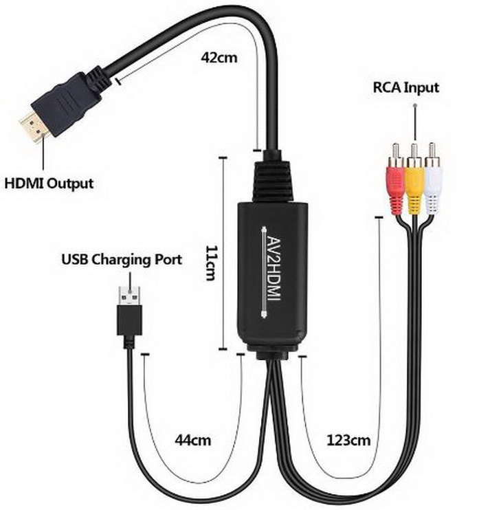 Univerzální převodník signálu z HDMI do RCA | STUALARM IMPORT, s.r.o