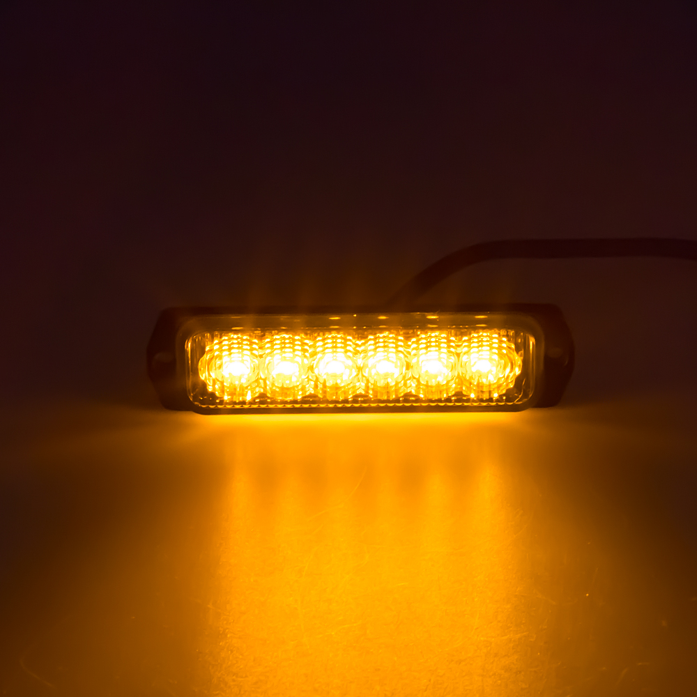 SLIM výstražné LED světlo vnější, oranžové, 12-24V, ECE R65 - kf079