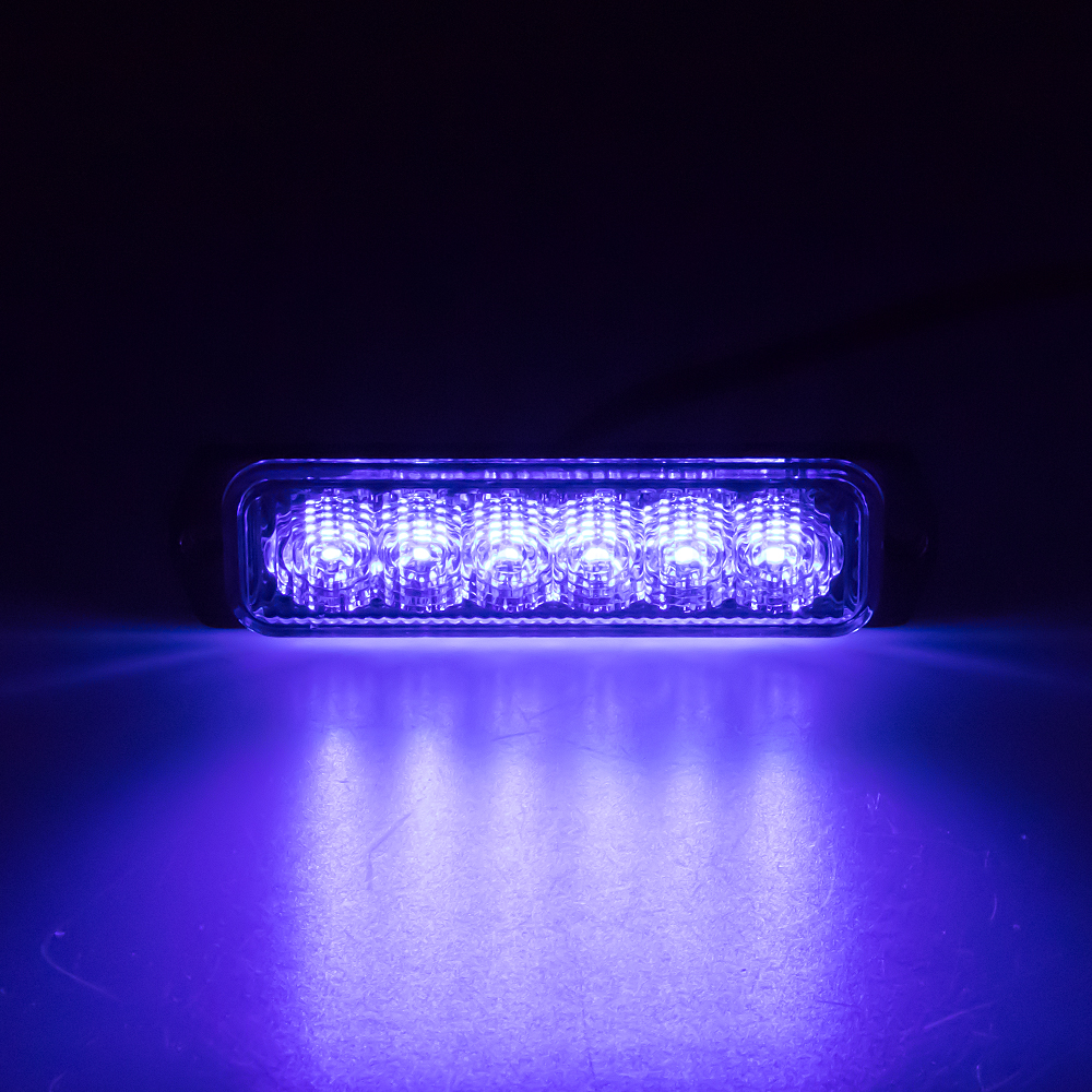SLIM výstražné LED světlo vnější, modré, 12-24V, ECE R65 - kf079blu