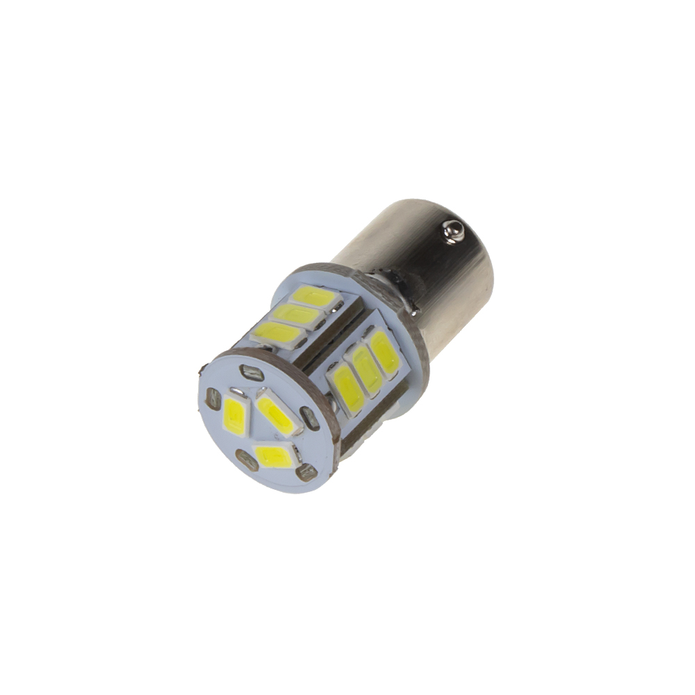 LED BA15s bílá, 24 V, 18LED/5730SMD