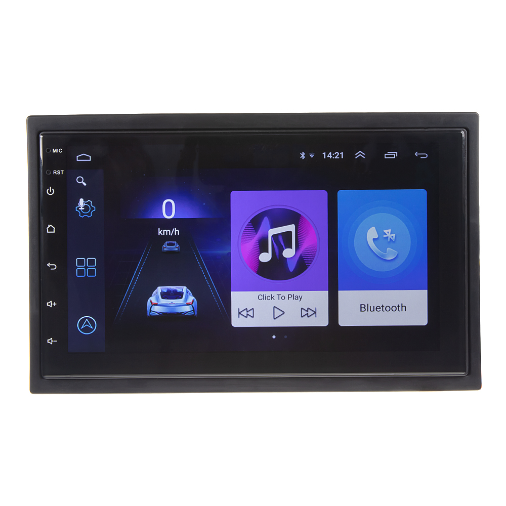 2DIN autorádio s 7" LCD, Android 8.1, WIFI, GPS, Mirror
