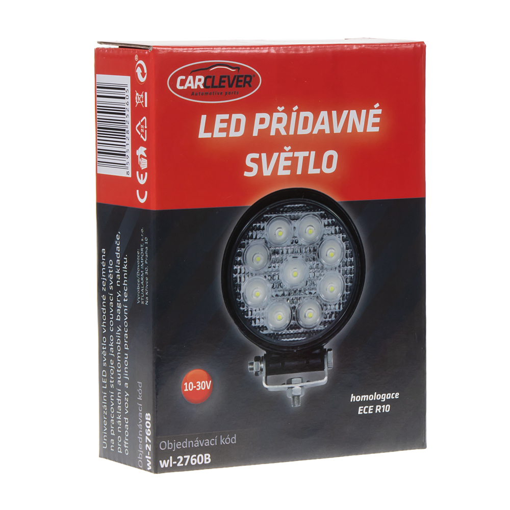 LED světlo kulaté, 9x3W, ECE R10 - wl-2760B