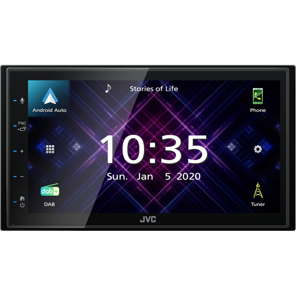 JVC  KW-M565DBT - 2DIN DAB+ / FM autorádio / 6,8" displej / USB / AUX / Bluetooth / Apple CarPlay / Android Auto