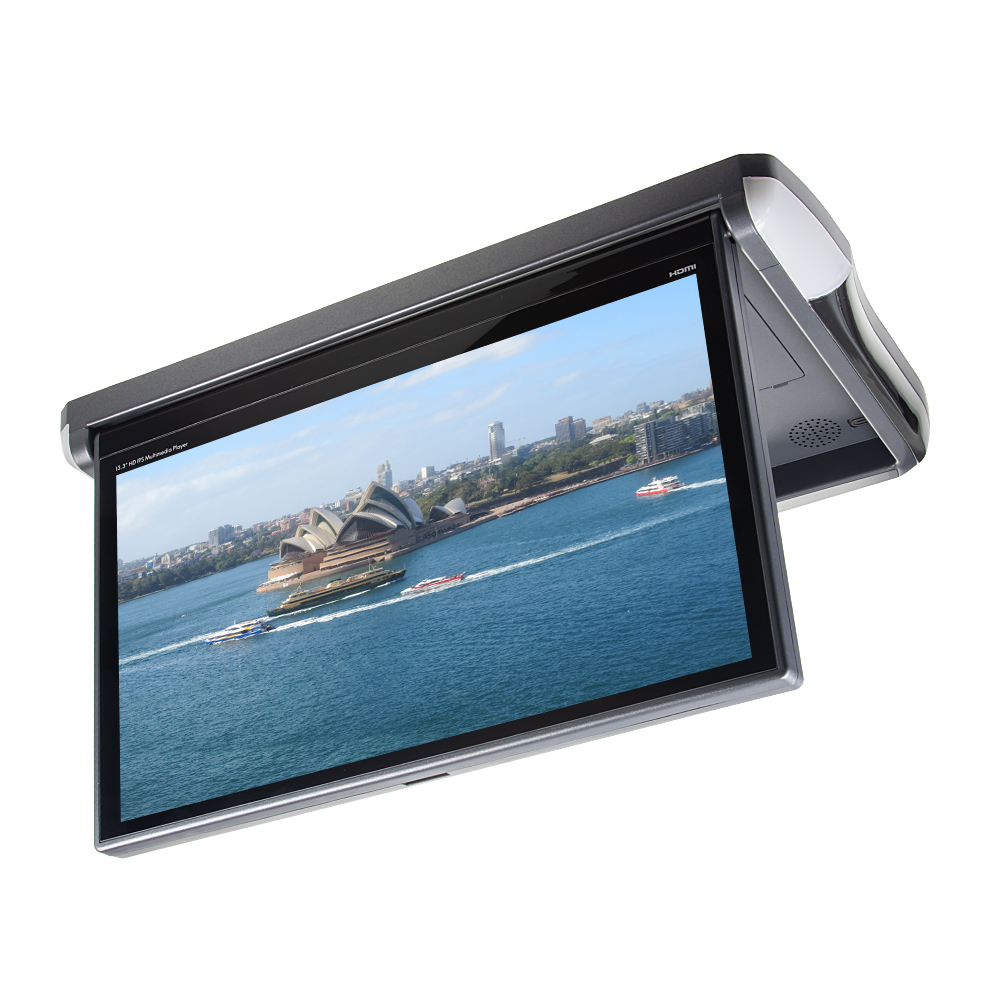 Stropní LCD monitor 13,3" antracit s OS. Android HDMI / USB, dálkové ovládání