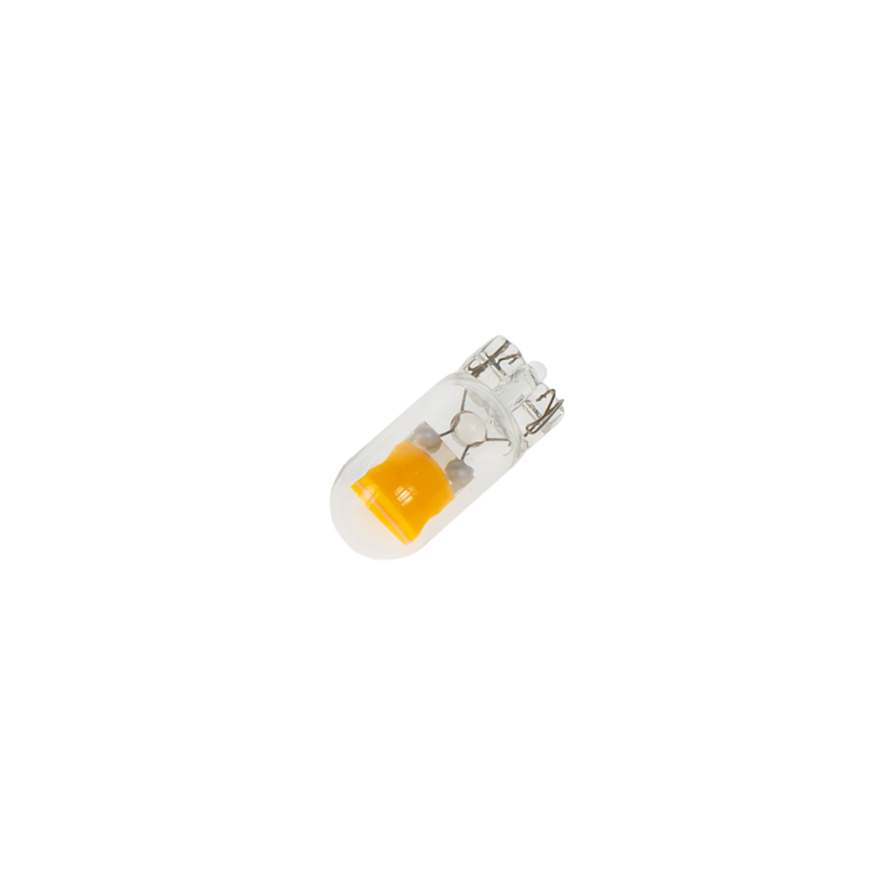 COB LED T10 oranžová, 12V, celosklo - 95COB-T10-3ora