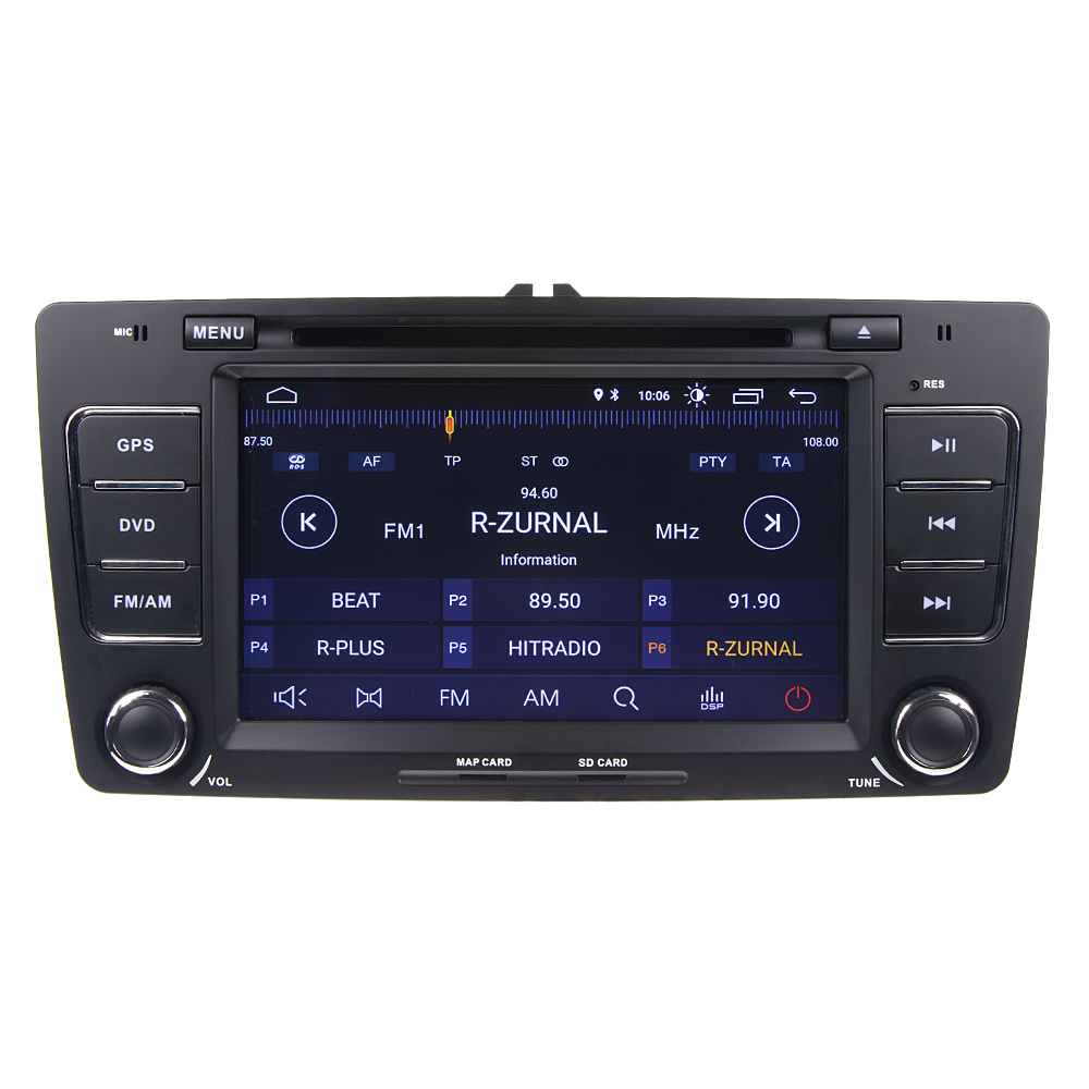 Autorádio pro Škoda Octavia II, Yeti s 7" LCD, Android 11.0, WI-FI, GPS, Carplay, Bluetooth, 3x USB - 80892A