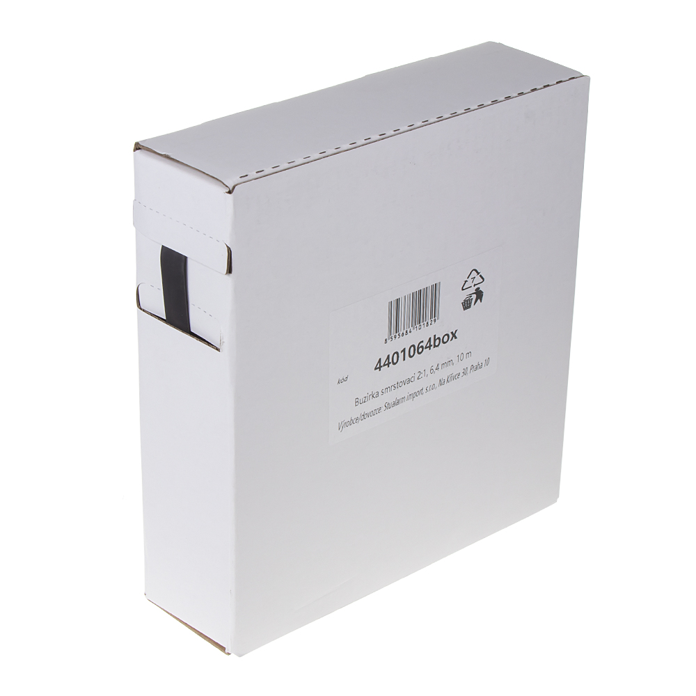 Bužírka smrštovací 2:1, 6,4 mm, 10 m - 4401064box
