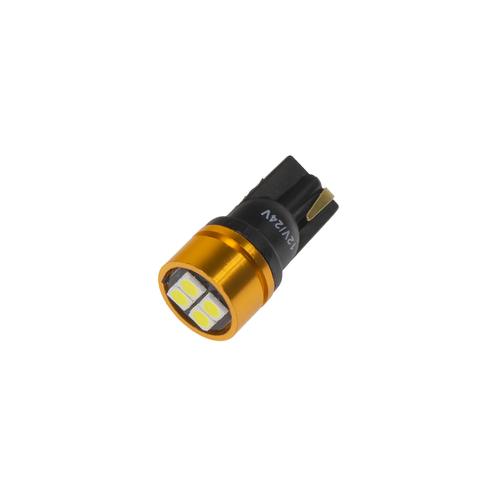 LED T10 bílá, 12/24V, 4LED/3030SMD