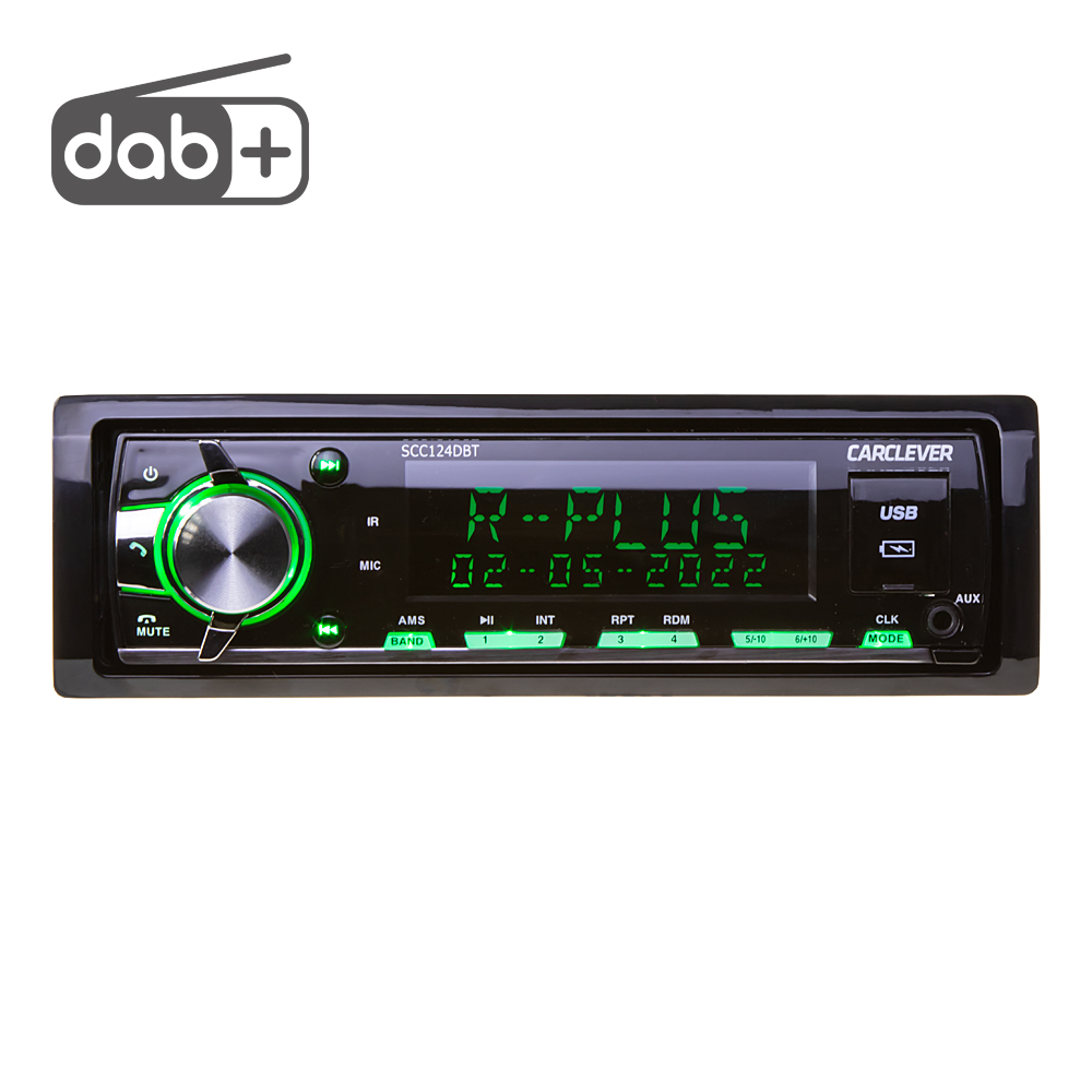 1DIN 12/24V DAB+/FM autorádio BLUETOOTH/USB/SD/AUX, odnímatelný panel - scc124dbt