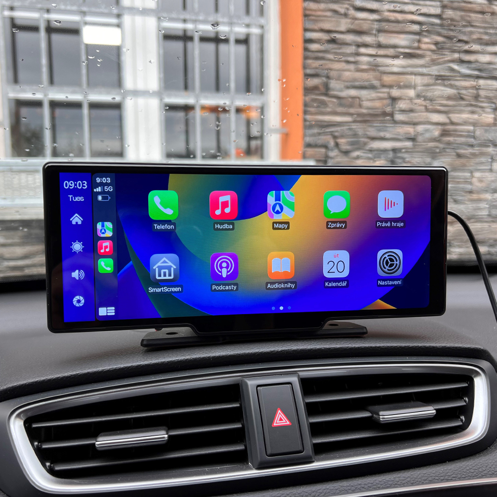 Monitor 10,26" s Apple CarPlay, Android auto, Bluetooth, DUAL DVR - ds-126caDVR