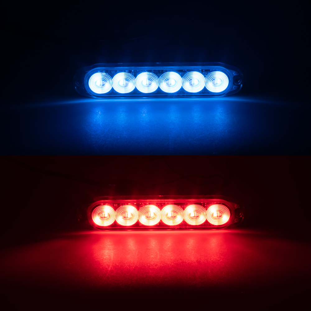 PROFI SLIM výstražné LED světlo vnější, modro-červené, 12-24V, ECE R10 - CH-077dual