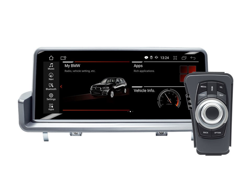 Multimediální monitor pro BMW E90 s 10,25" LCD, Android 11.0, WI-FI, GPS, Carplay, Bluetooth, USB