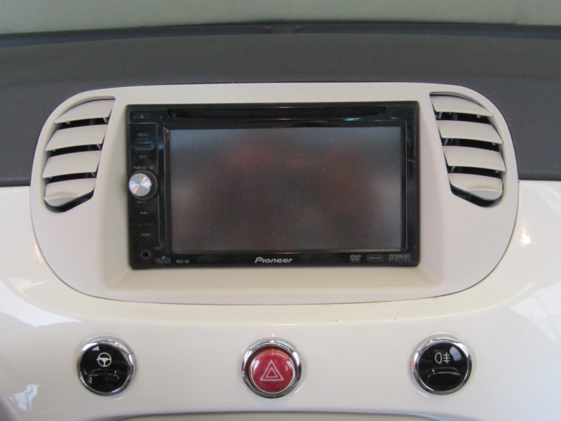 2DIN redukce pro Fiat 500 10/2007- perleťově šedá