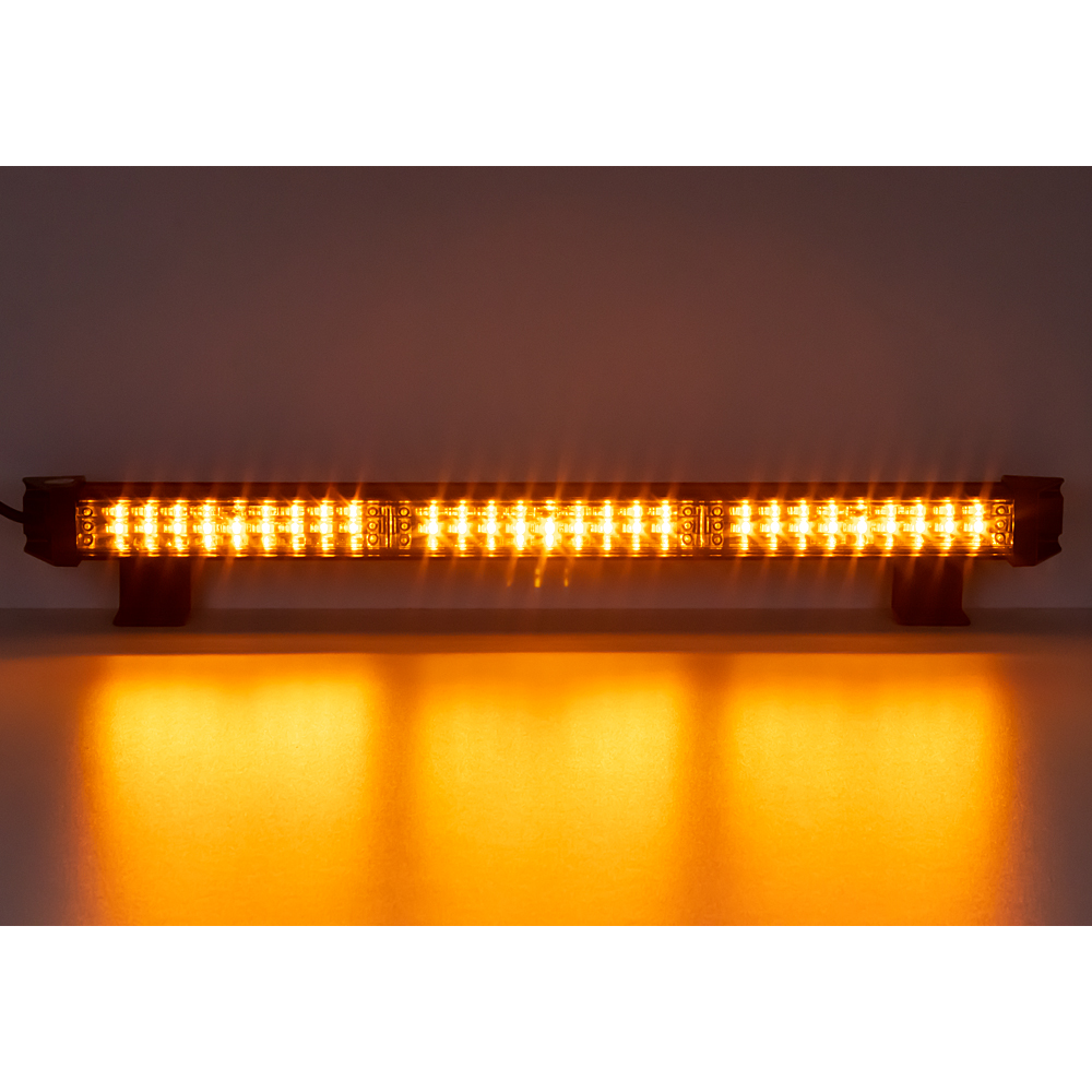 LED alej voděodolná (IP67) 12-24V, 27x LED 1W, oranžová 484mm, ECE R65 - kf77-484