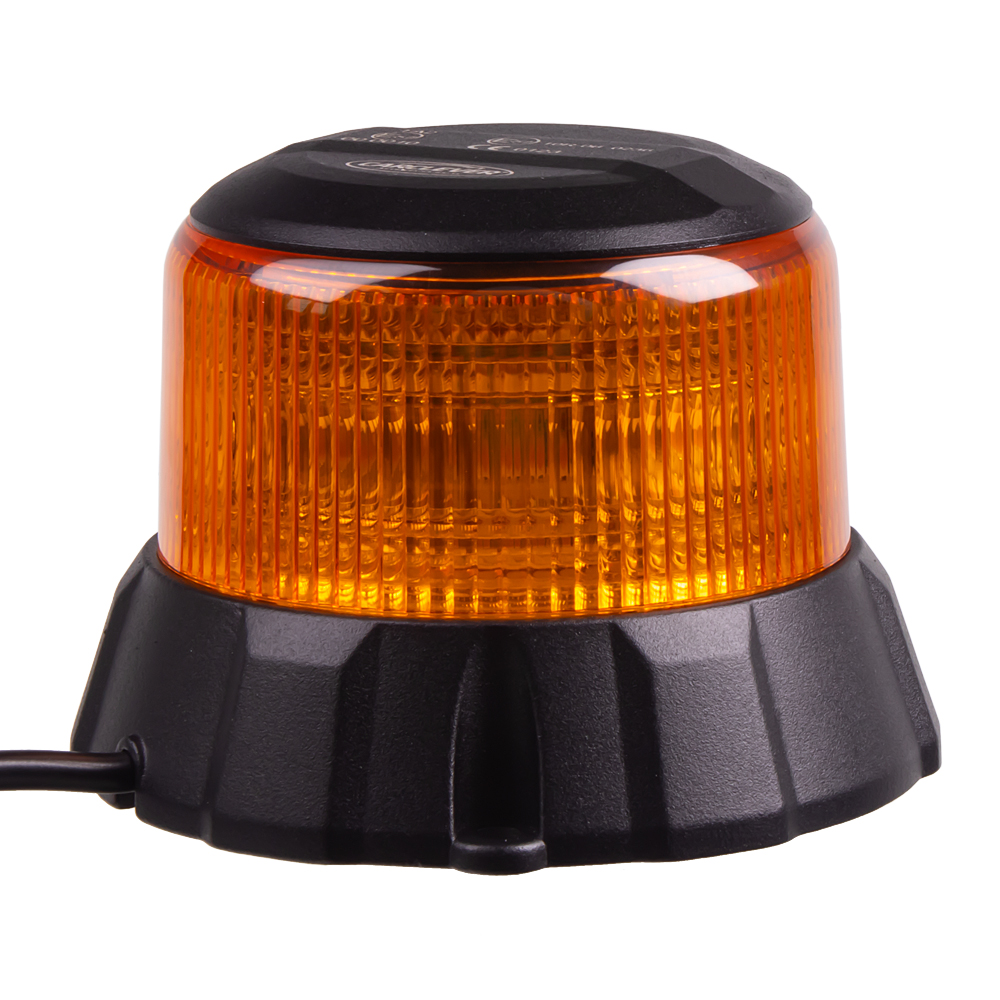 Robustní oranžový LED maják, černý hliník, 48W, ECE R65 - wl403