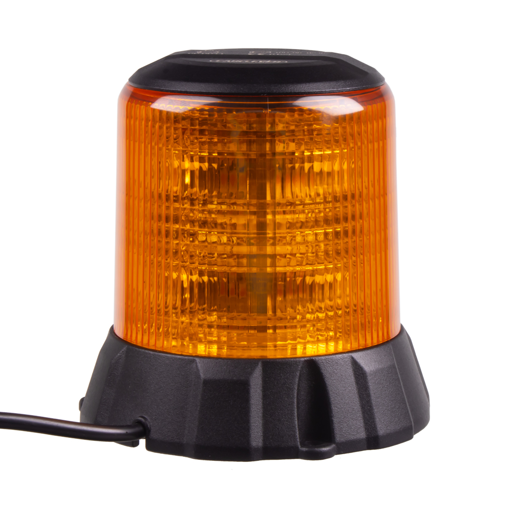 Robustní oranžový LED maják, černý hliník, 96W, ECE R65 - wl405fix