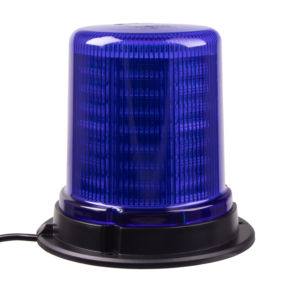 LED maják, 12-24V, 128x1,5W modrý, pevná montáž, ECE R65 - wl184fixblu