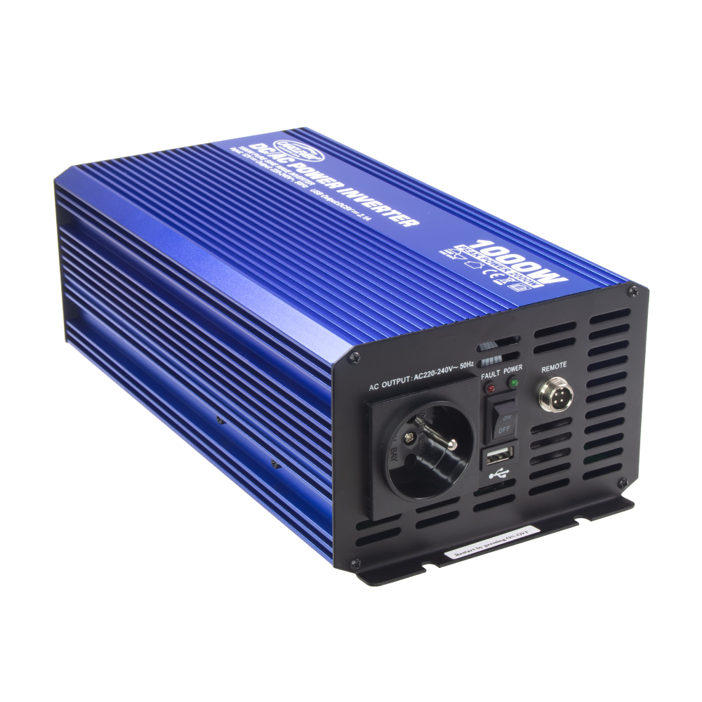 Sinusový měnič napětí z 12/230V + USB, 1000W - 35psw1012C