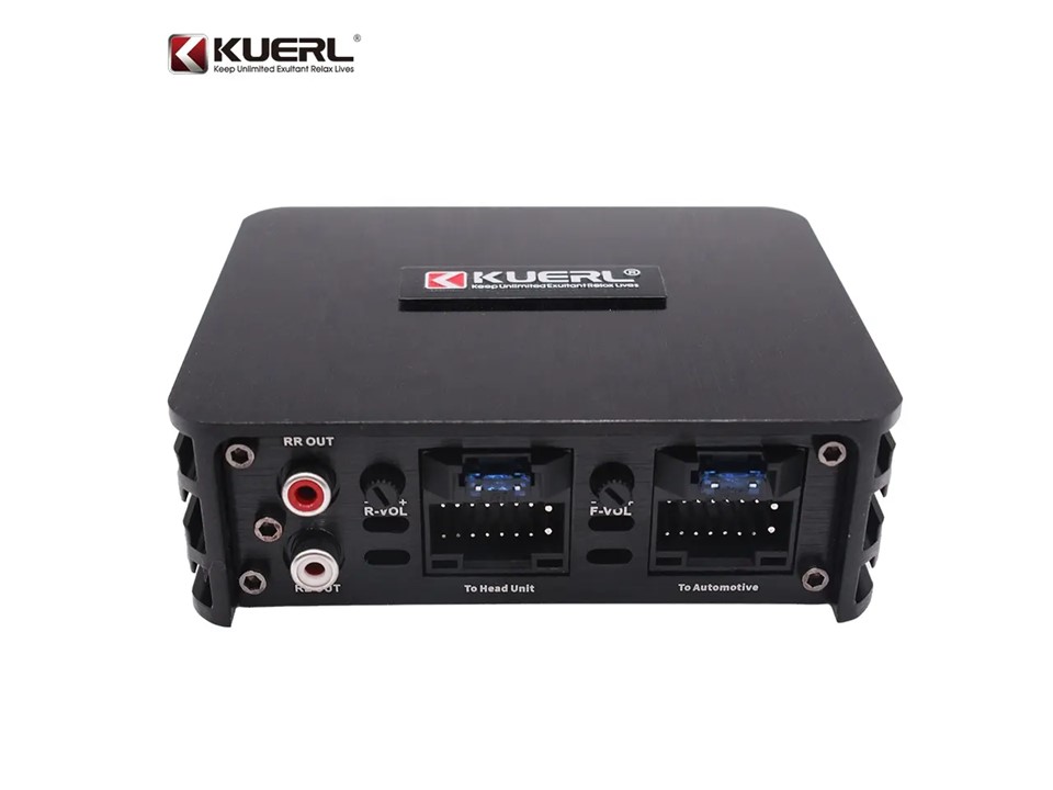 KUERL DSP-01 - 4-kanálový DSP procesor + zesilovač do auta pro Android, 4 x 60W