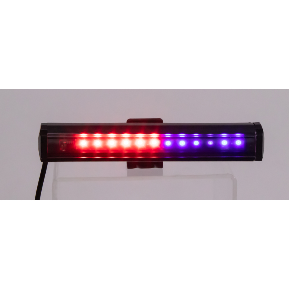 Gumové výstražné LED světlo vnější, modro-červené, 12V, 150mm - kf016-15br