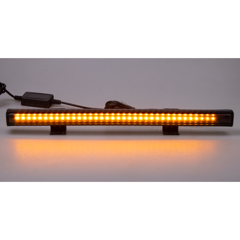 Gumové výstražné LED světlo vnější, oranžové, 12/24V, 340mm - kf016-34