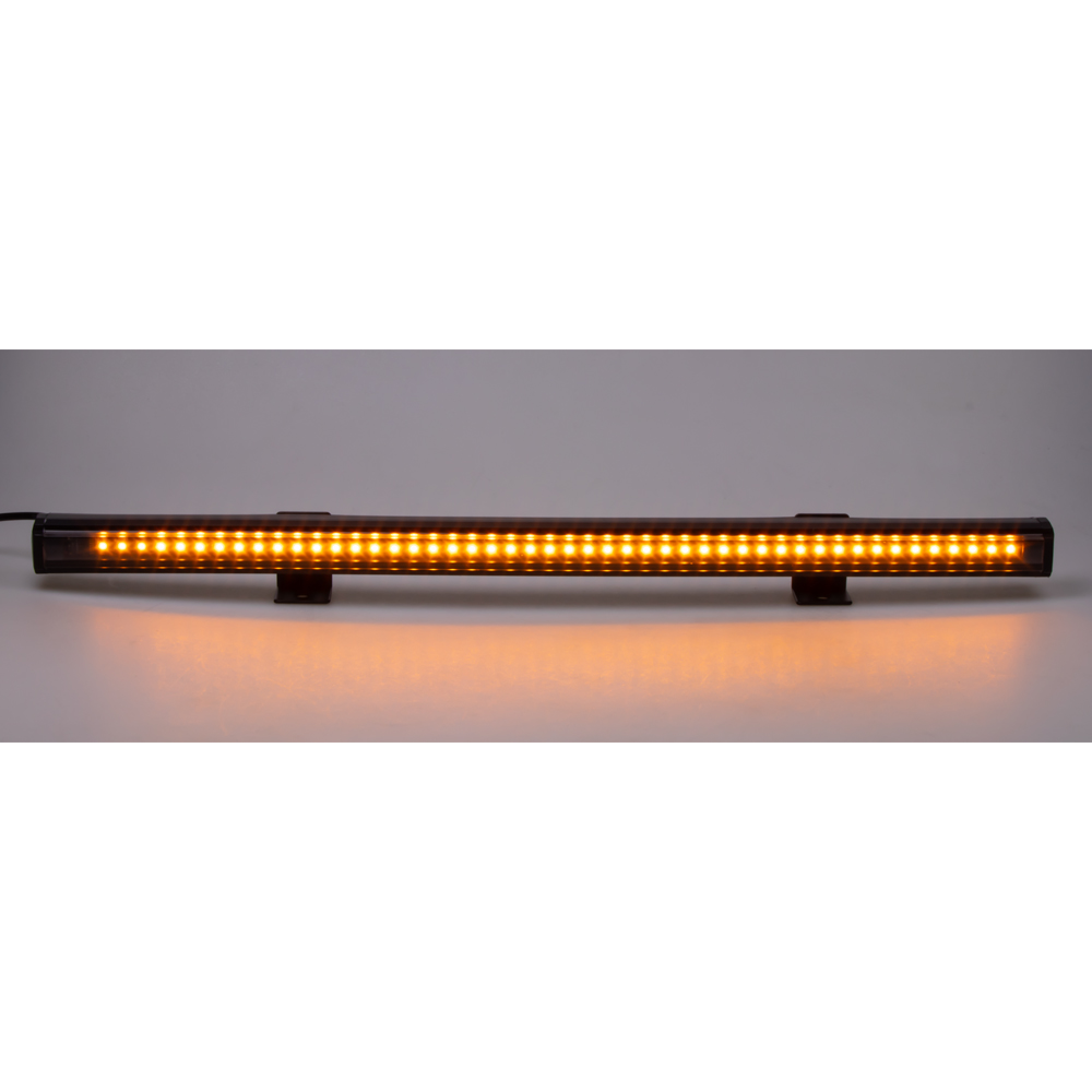 Gumové výstražné LED světlo vnější, oranžové, 12/24V, 440mm - kf016-44