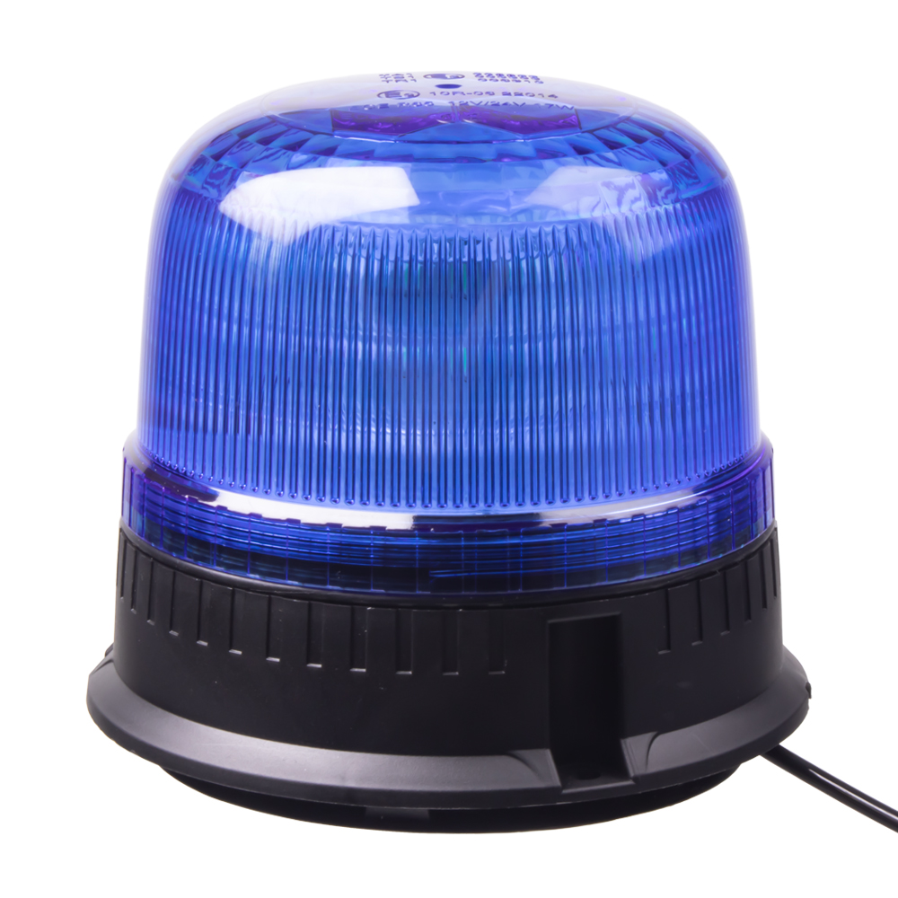 LED maják, 12-24V, 24xLED modrý, magnet, ECE R65 - wl825blue