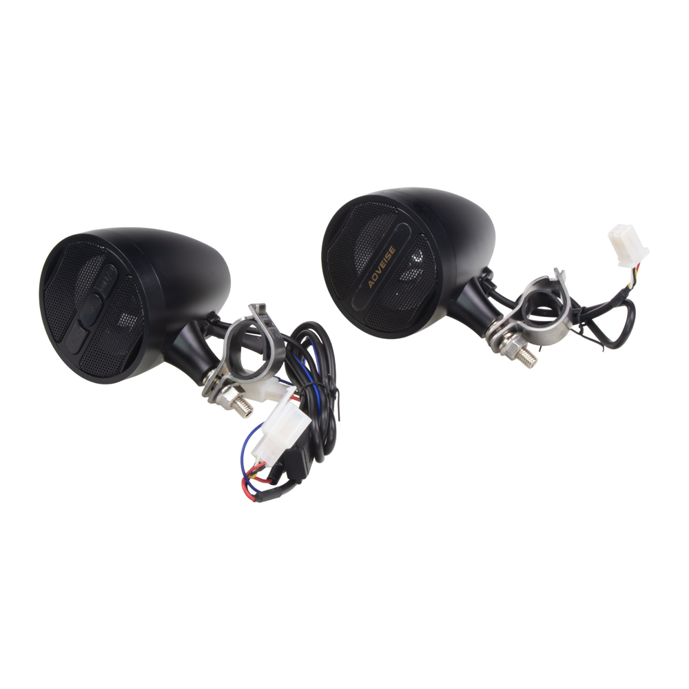 Zvukový systém na motocykl, skútr, ATV s FM, USB, BT, barva černá - rsm103b