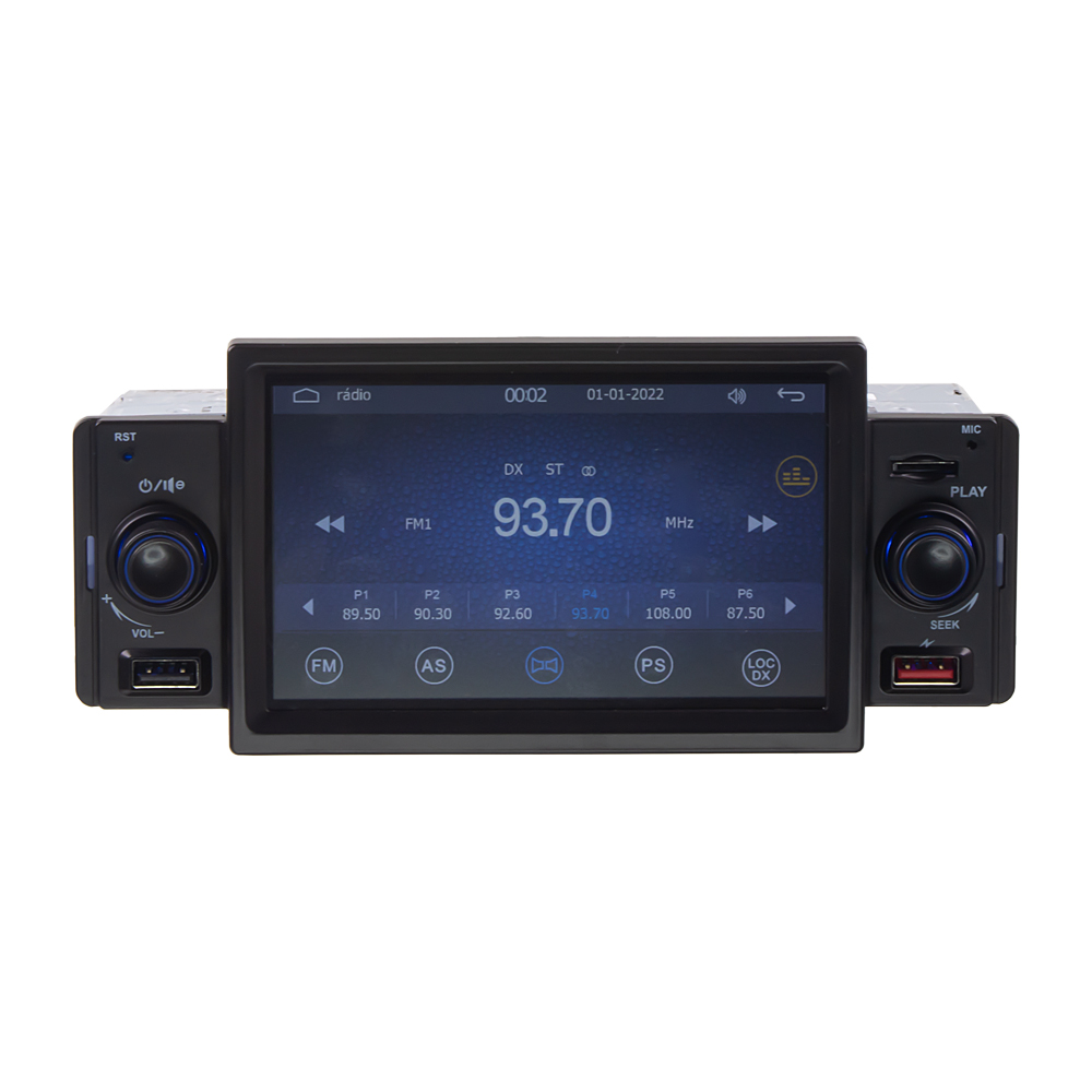 SCC151CABT - 1DIN autorádio, 5" LCD, 3xUSB, SD, Bluetooth, CarPlay, AndroidAuto