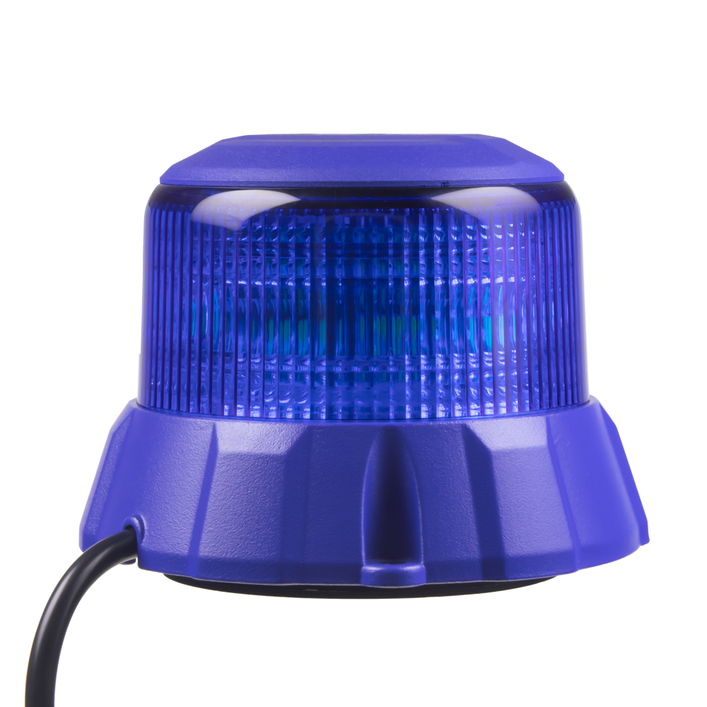 Robustní modrý LED maják, modrý hliník, 48W, ECE R65 - wl404blu